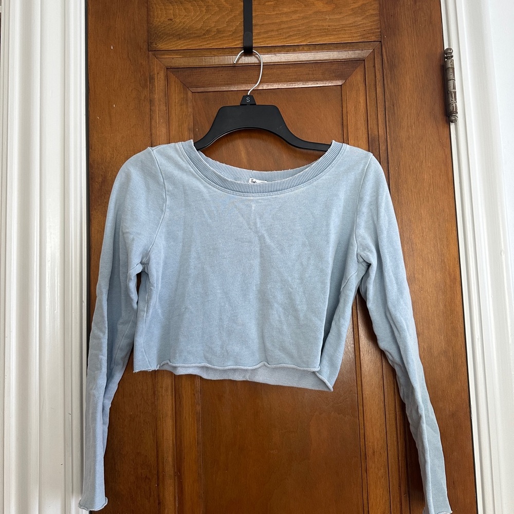 Light blue cropped long sleeve